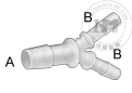 紧密封尼龙插心管接头(空气、水) - 变径Y型三通插心接头(插心)