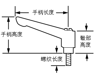 钩形直杆型紧定可调手柄