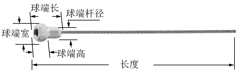 球头端子-平端钢丝系索绳