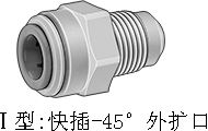 快插转换直接头（快插-45°外扩口）